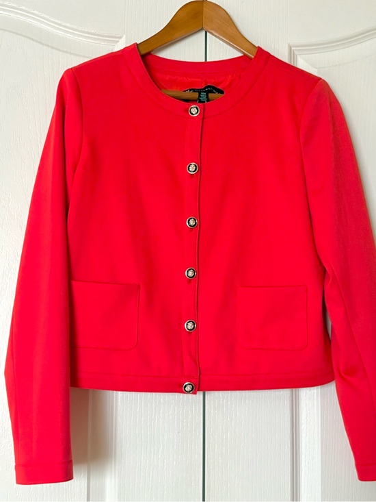 Jules & Leopold Jackets & Blazers - Jules & Leopold Classic Women's orange Button-Front Jacket